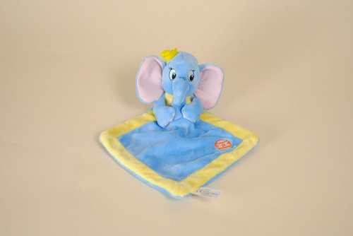 Doudou Dumbo Paillette Plat Bleu Blanc Disney Nicotoy