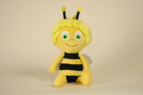 Lot 2 peluche doudou Maya l'abeille PLAY BY PLAY jaune rayé noir aile 17 cm TTBE 