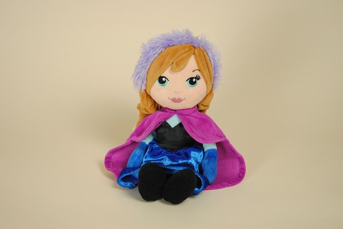 Peluche Elsa La reine des neiges Disney Store petite fille enfant robe  bleue 32 cm