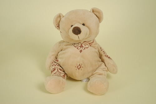 DOUDOU PELUCHE HISTOIRE D'OURS CALINS OURS BLANC NEZ MARRON BILLE 21cm  neuf*