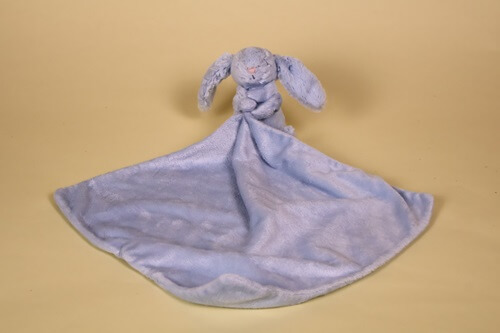 Doudou Lapin Bleu Mouchoir Bashful Soother JELLYCAT