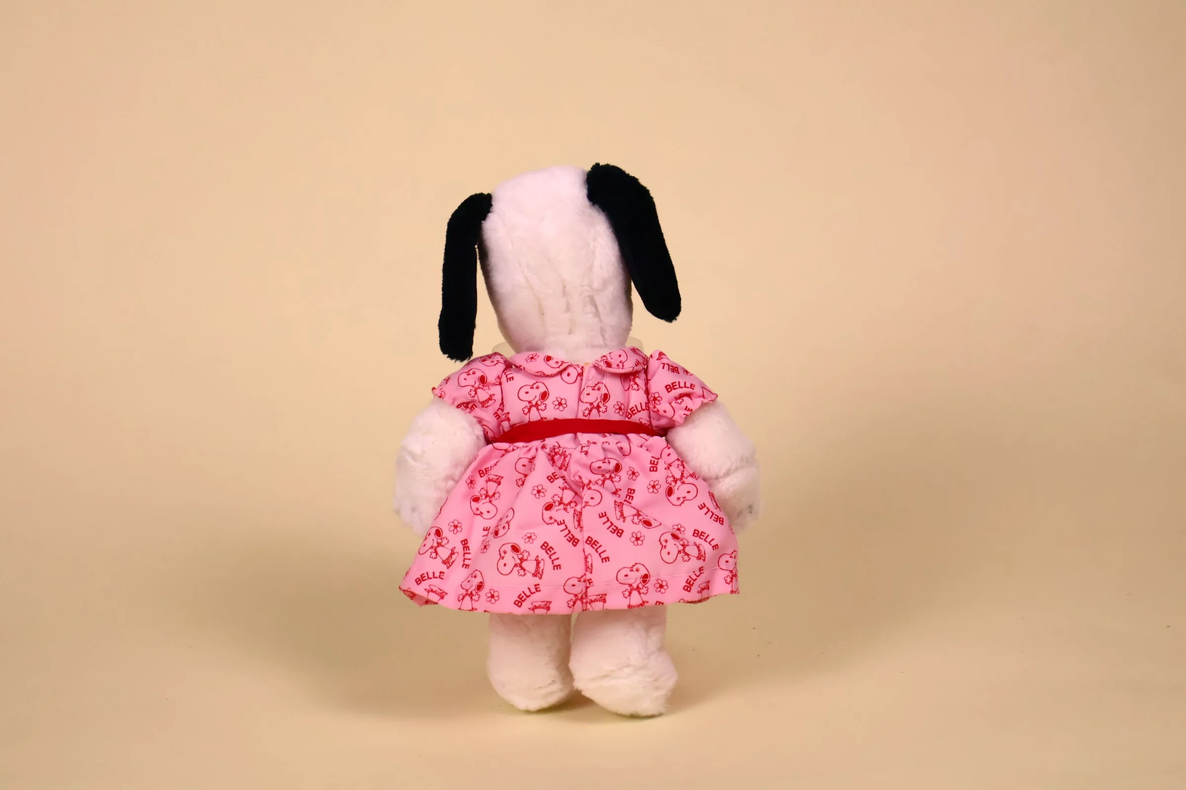 snoopy robe rose dos