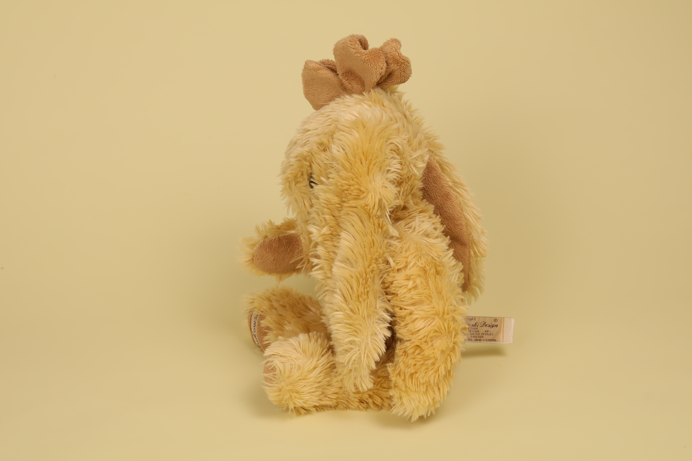 Grande Peluche Lapin Marron Articulé profil