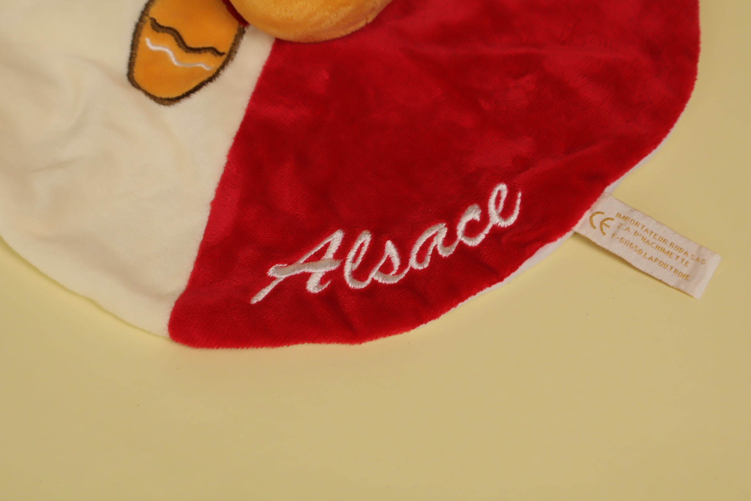 Doudou Mannele Plat Rond Alsace brodé