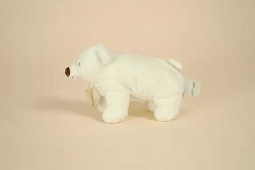 Doudou Ours Polaire Blanc Nez Marron BABY NAT' 19 cm – Image 2