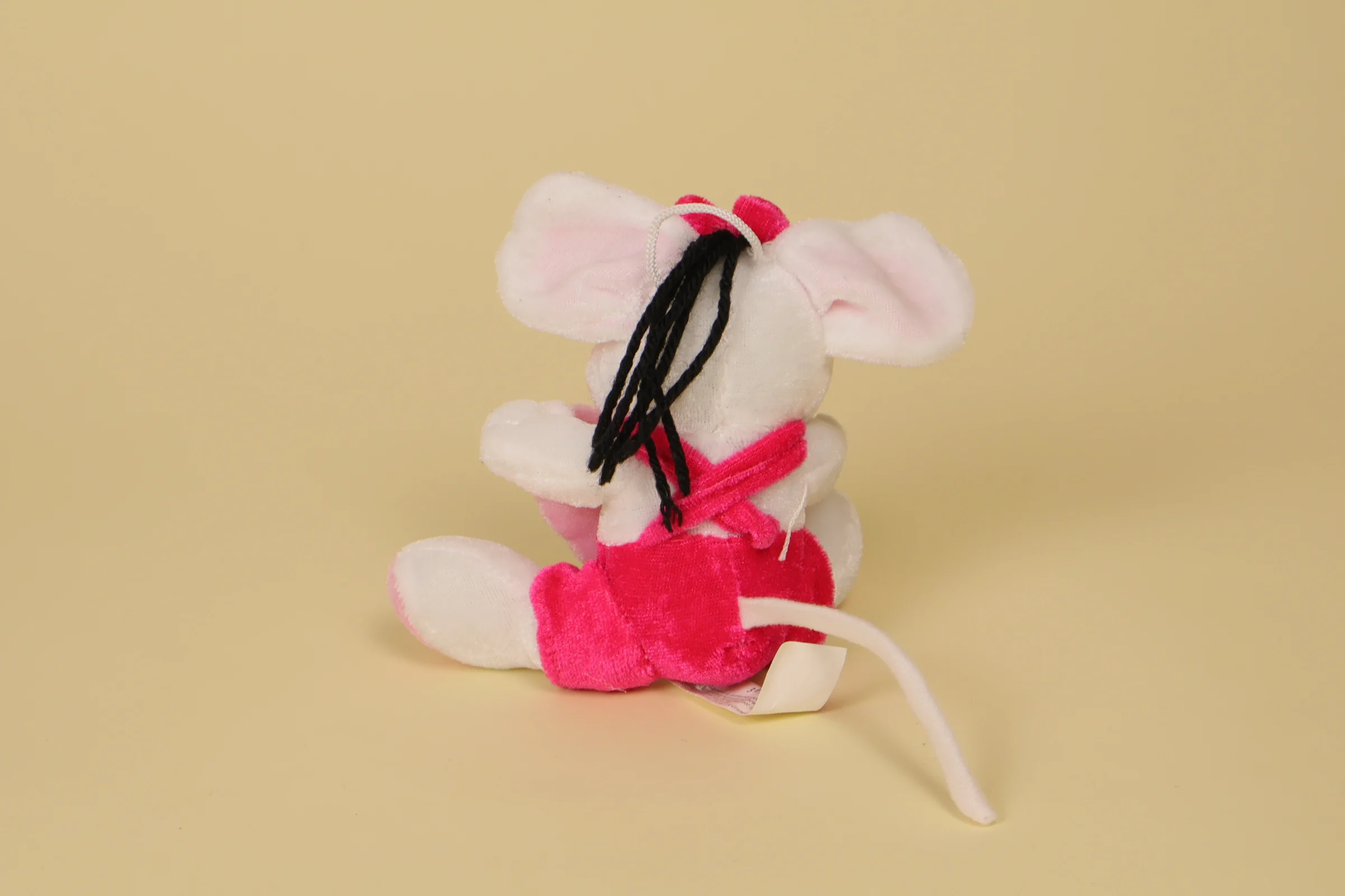 souris cœur rose dos