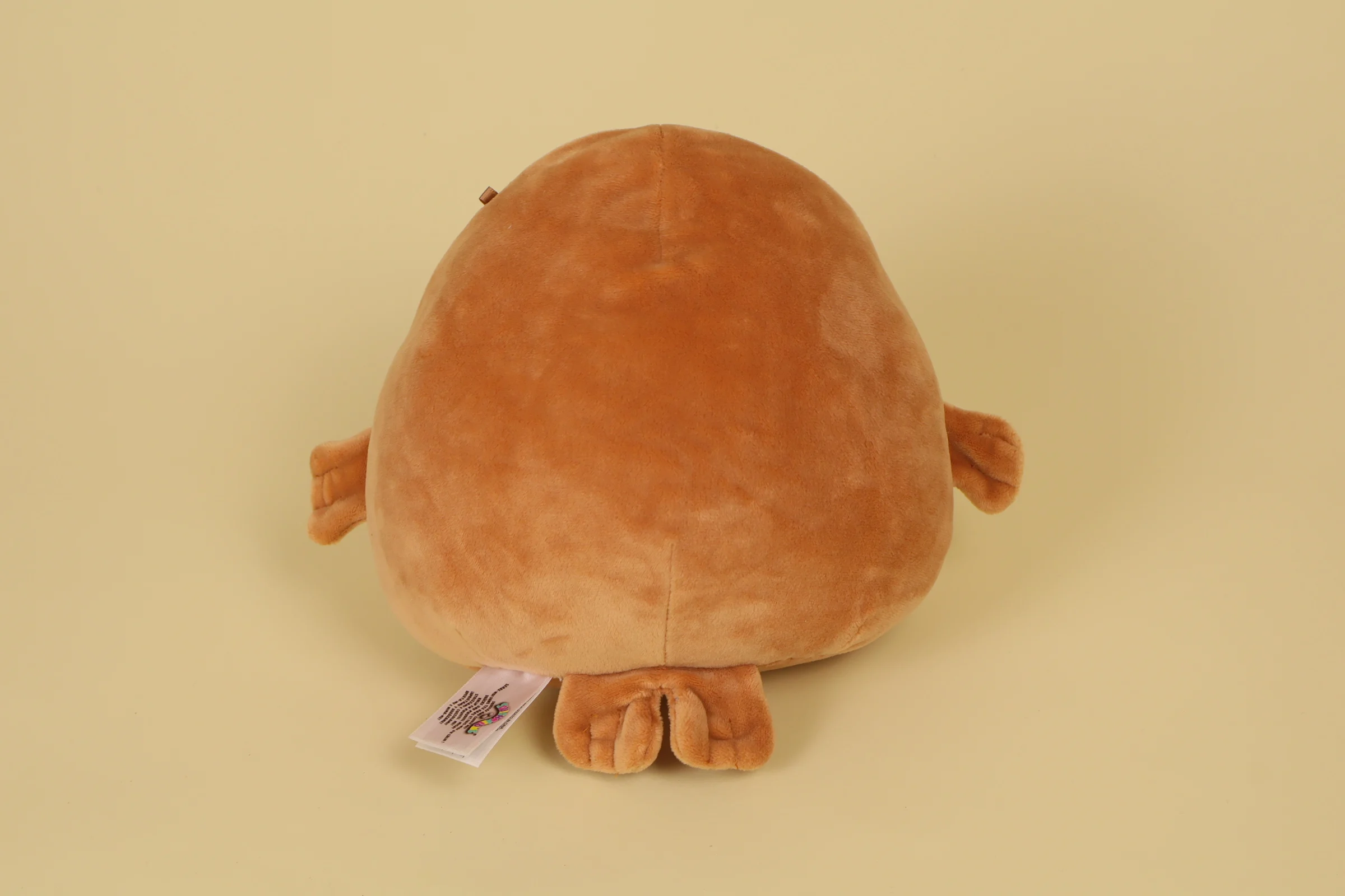 dos Peluche coussin morse marron Bruce Squishimalls 19 cm texture moelleuse