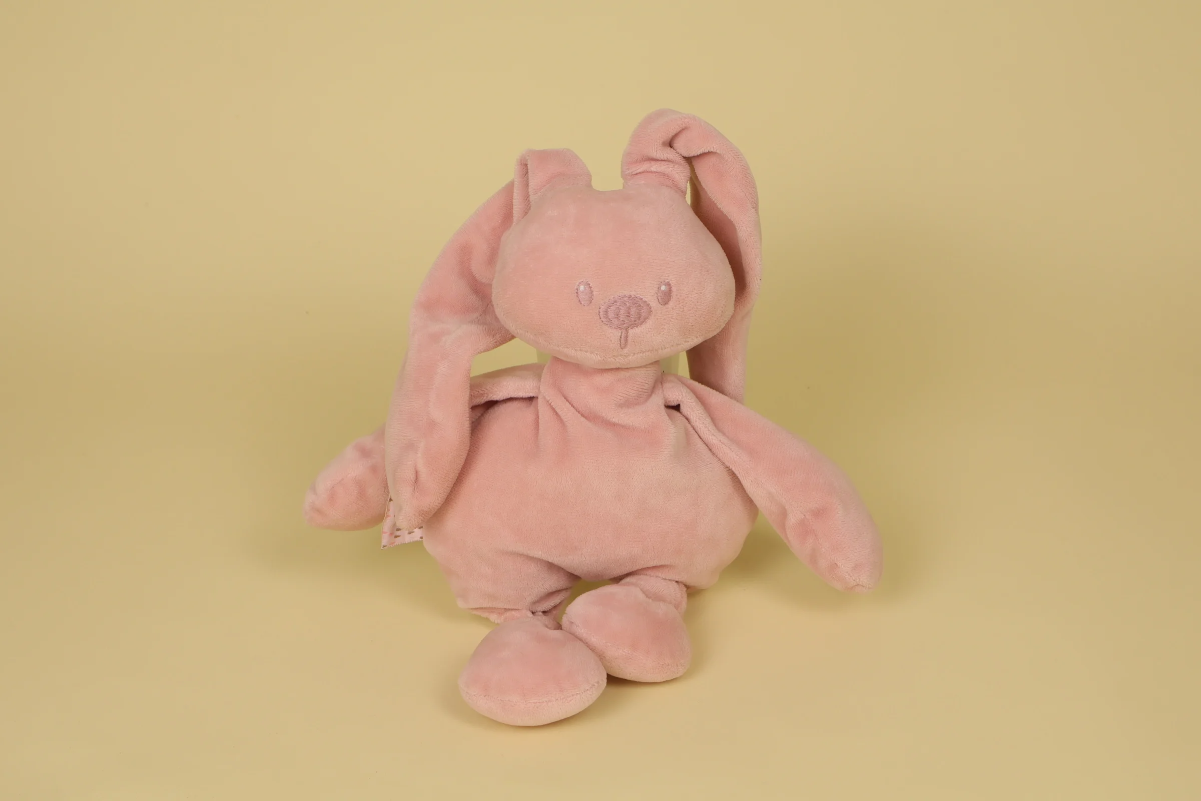 Doudou peluche lapin rose poudre 30 cm collection Lapidou marque Nattou