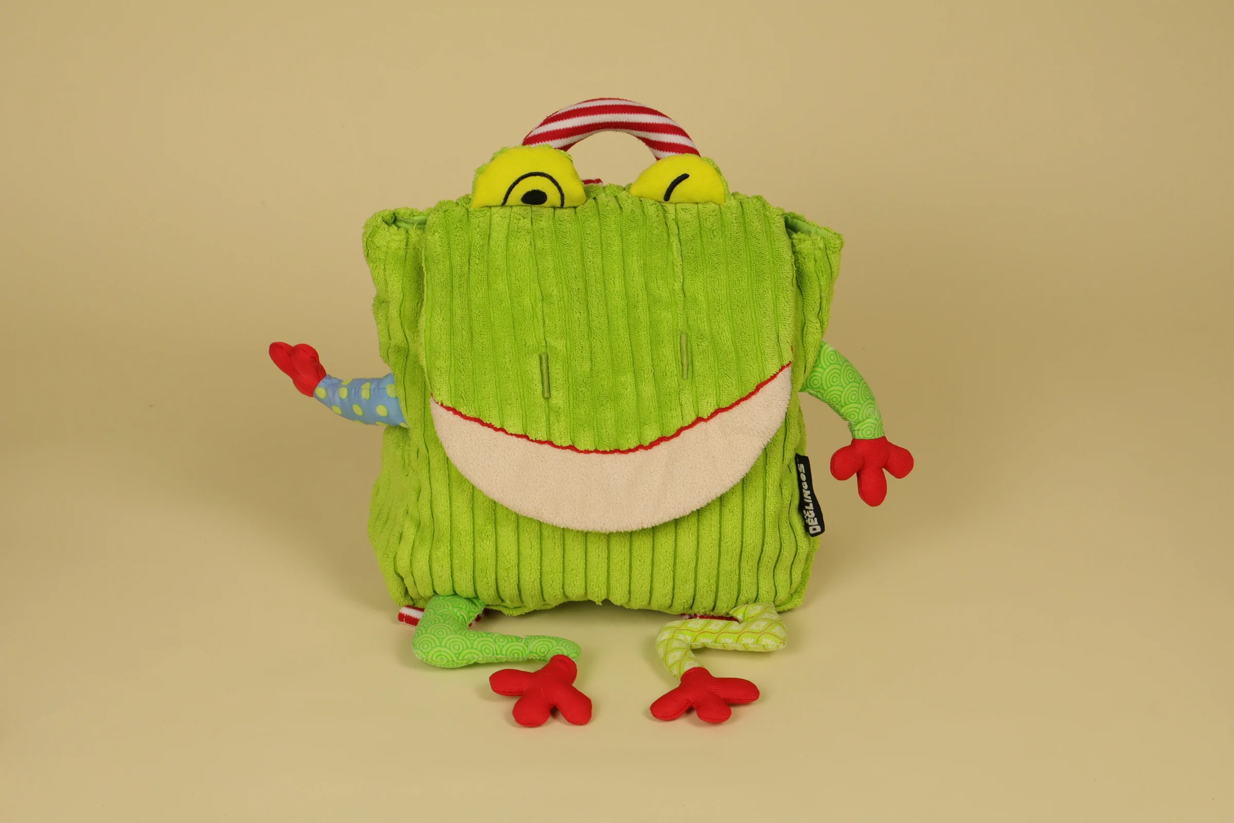 Petit sac a dos maternelle gouter grenouille Croakos vert marque Les Deglingos