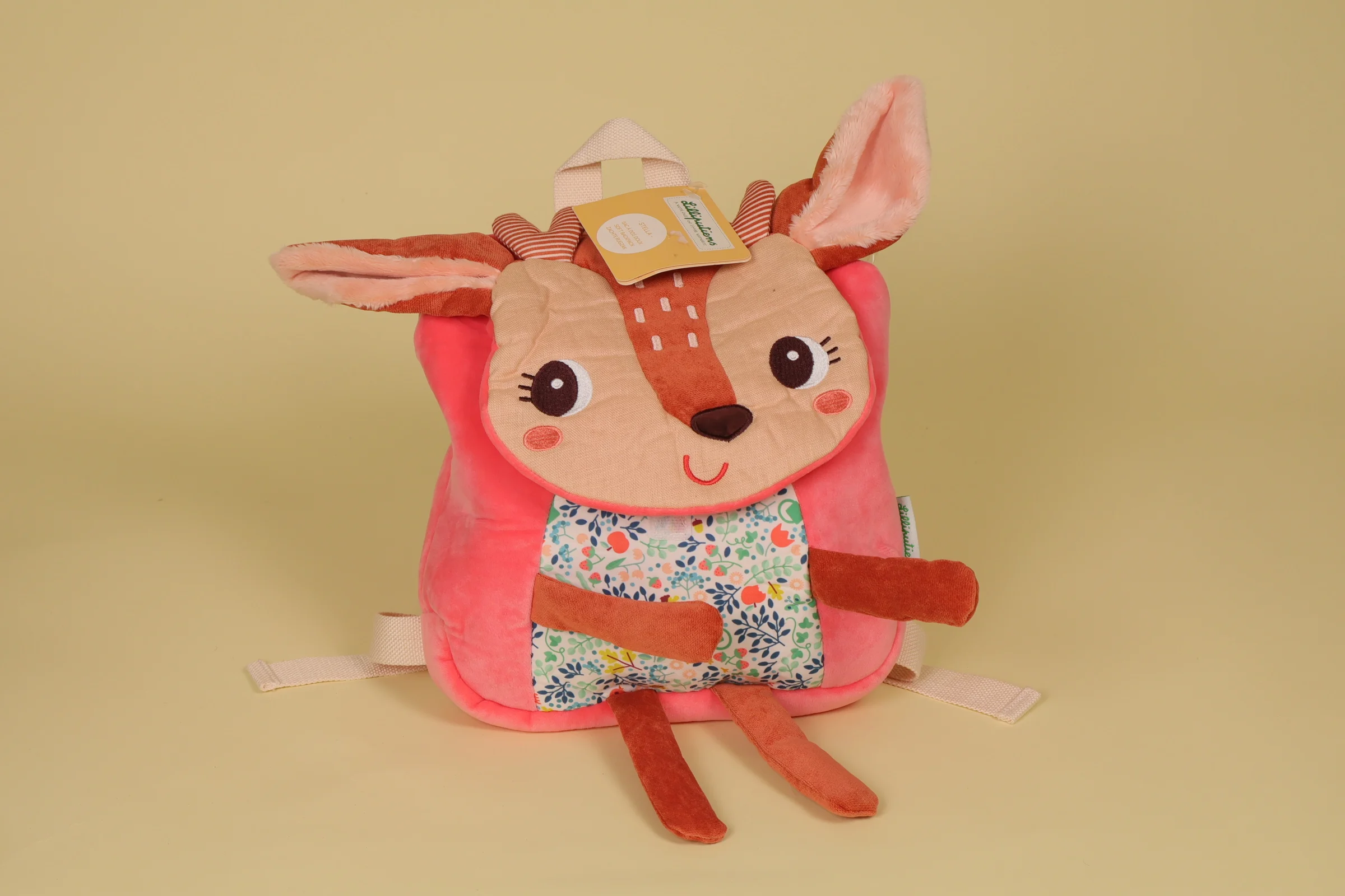Sac a dos maternelle gouter faon Stella motifs floraux marque Lilliputiens