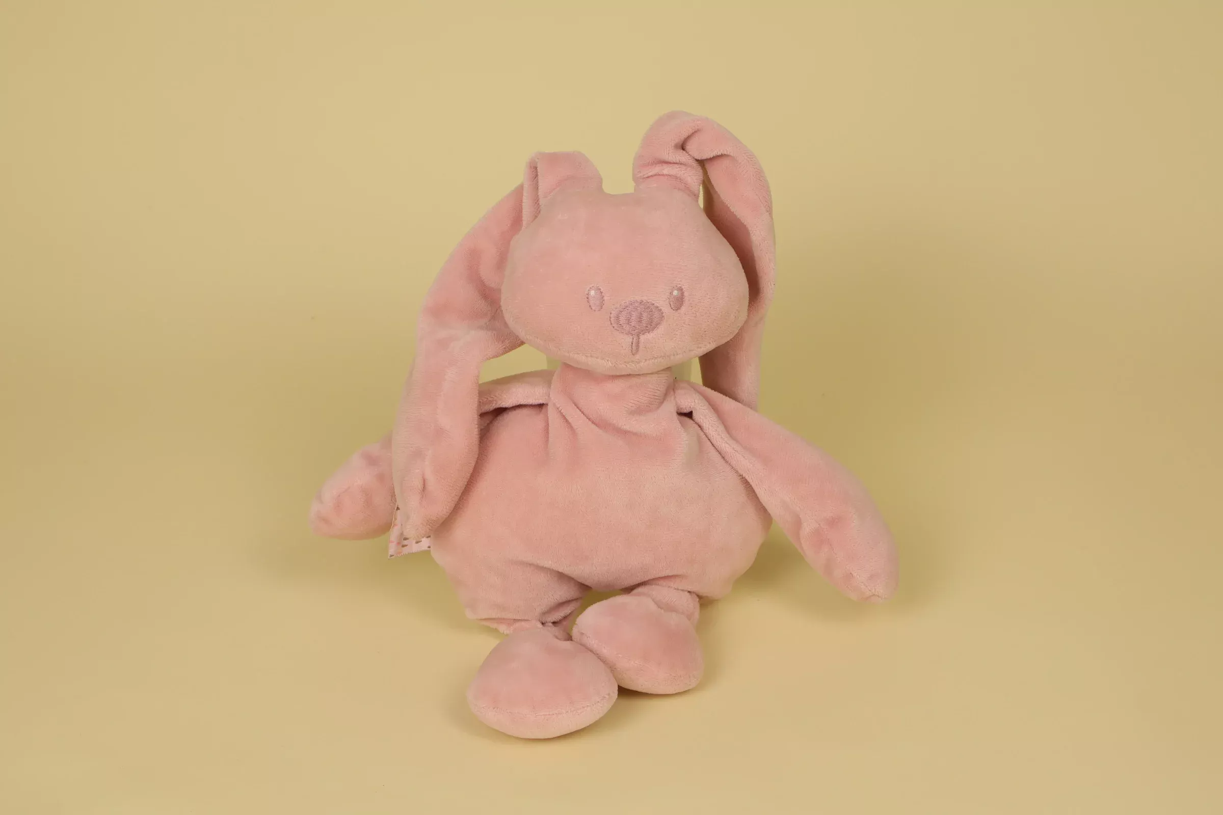 Doudou peluche lapin rose poudre 30 cm collection Lapidou marque Nattou