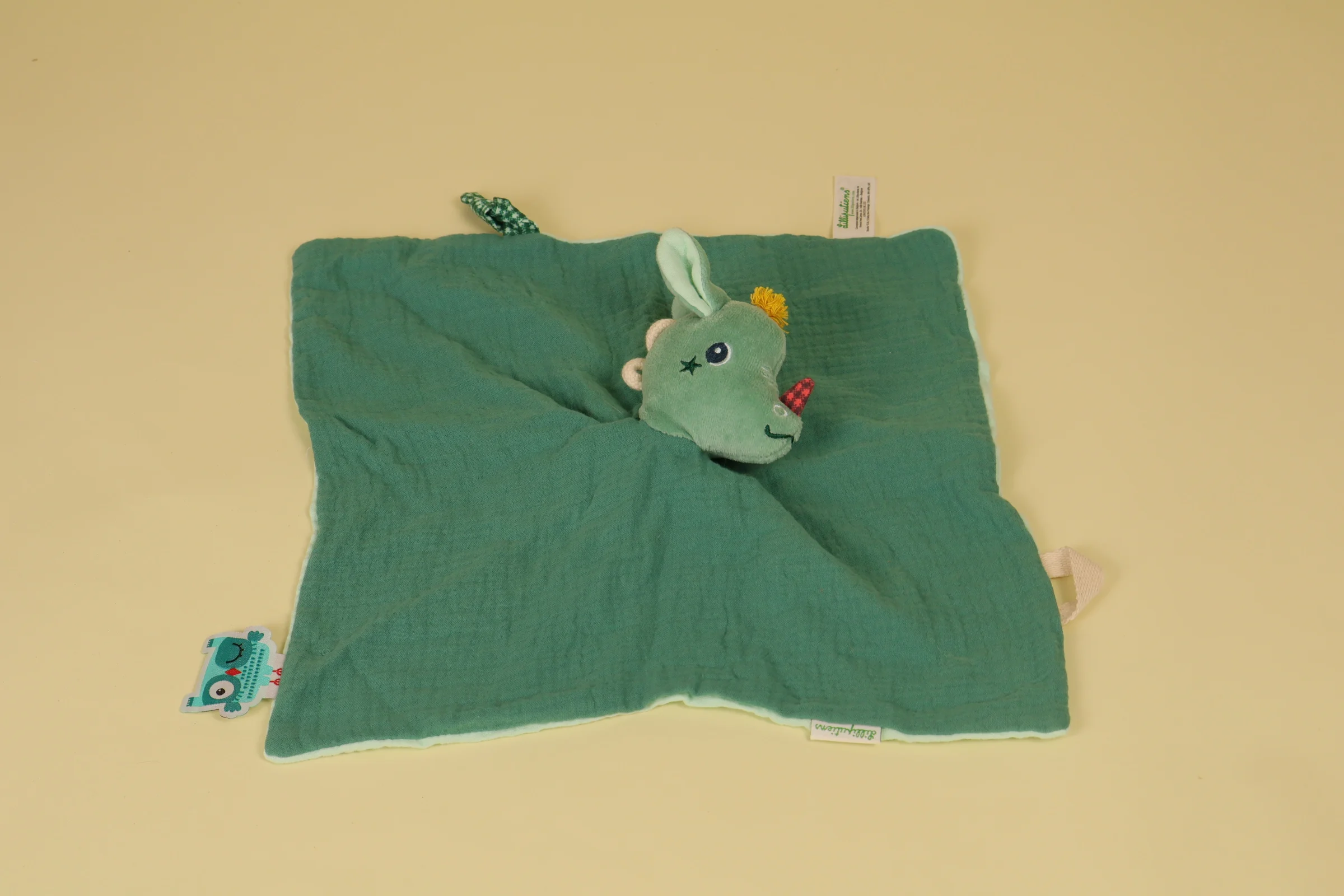 Doudou Dragon Joe Plat Vert Année 2022 Marque Lilliputiens