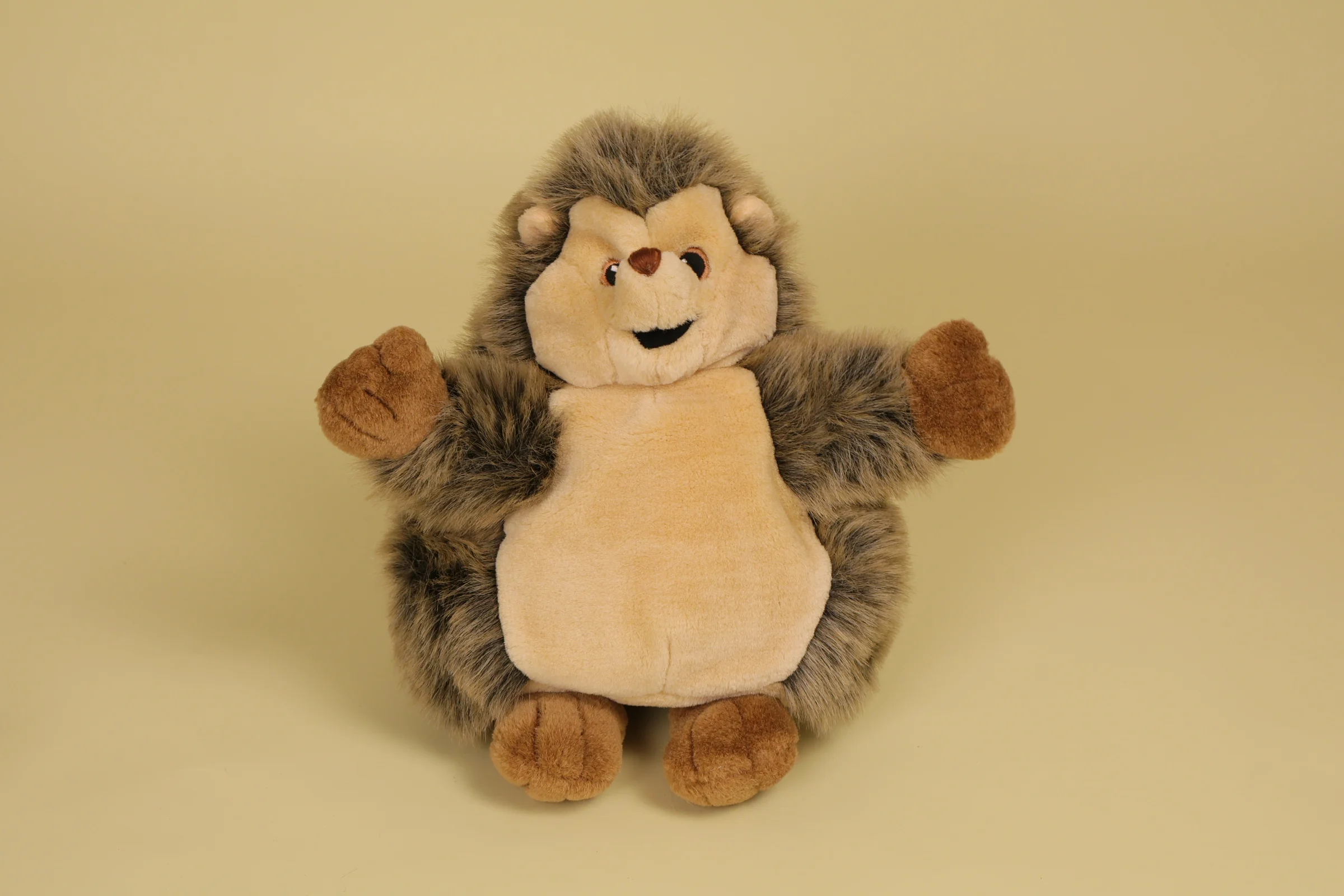 Marionnette Hérisson Marron et Beige 30 cm Collection Titta Année 2000 Marque Ikea