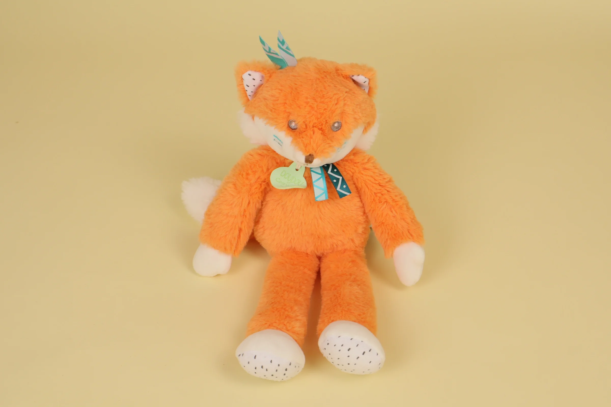 Doudou Renard pantin orange 30 cm collection Tiwipi 2020 marque Doudou et Compagnie