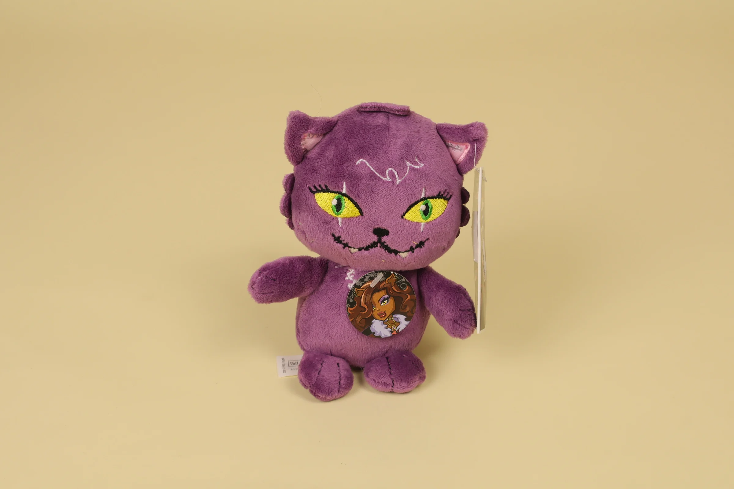 Peluche Chat Croissant de Clawdeen Wolf des Monster High Mesure 16 cm Annee 2013 Marque Gipsy